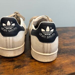 Adidas Stan Smith White and Navy Sneakers